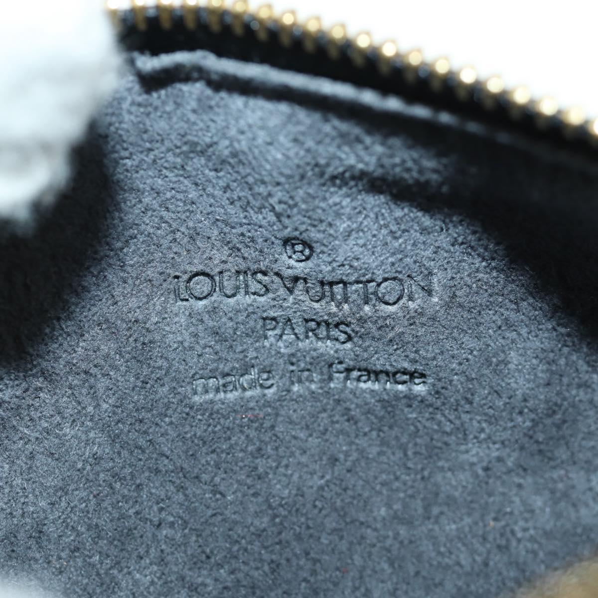 LOUIS VUITTON Epi Soufflot Pouch Black LV Auth BA716