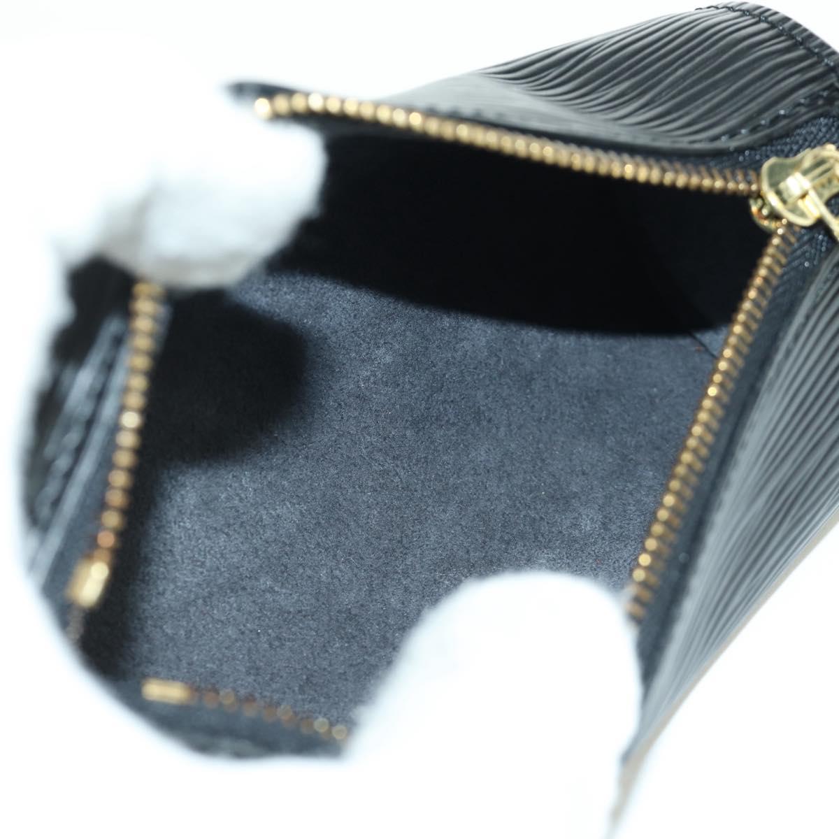 LOUIS VUITTON Epi Soufflot Pouch Black LV Auth BA716