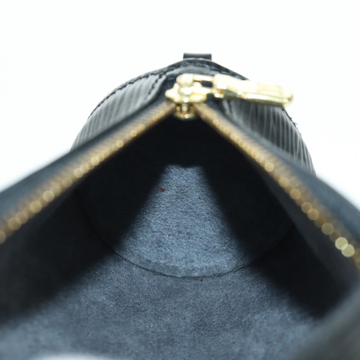 LOUIS VUITTON Epi Soufflot Pouch Black LV Auth BA716