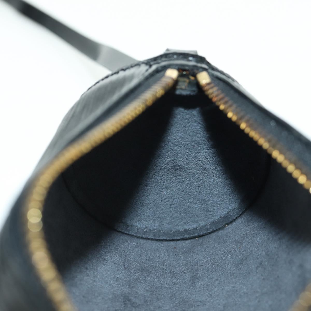 LOUIS VUITTON Epi Soufflot Pouch Black LV Auth BA716
