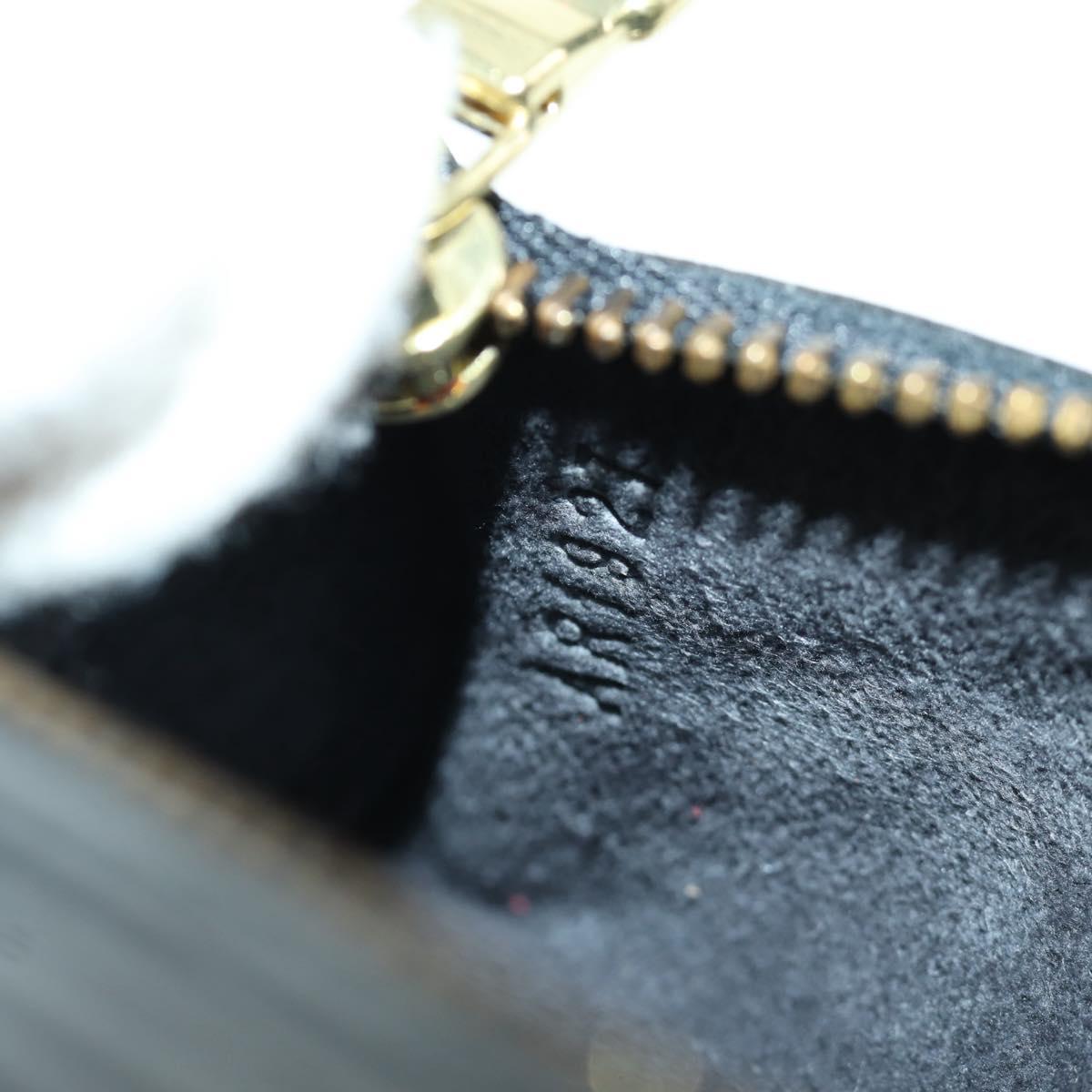 LOUIS VUITTON Epi Soufflot Pouch Black LV Auth BA716