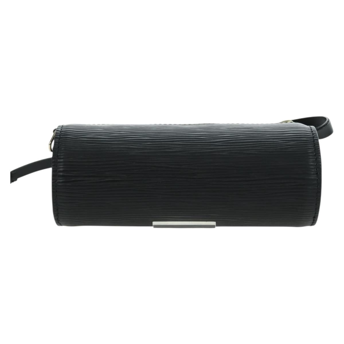 LOUIS VUITTON Epi Soufflot Pouch Black LV Auth BA716
