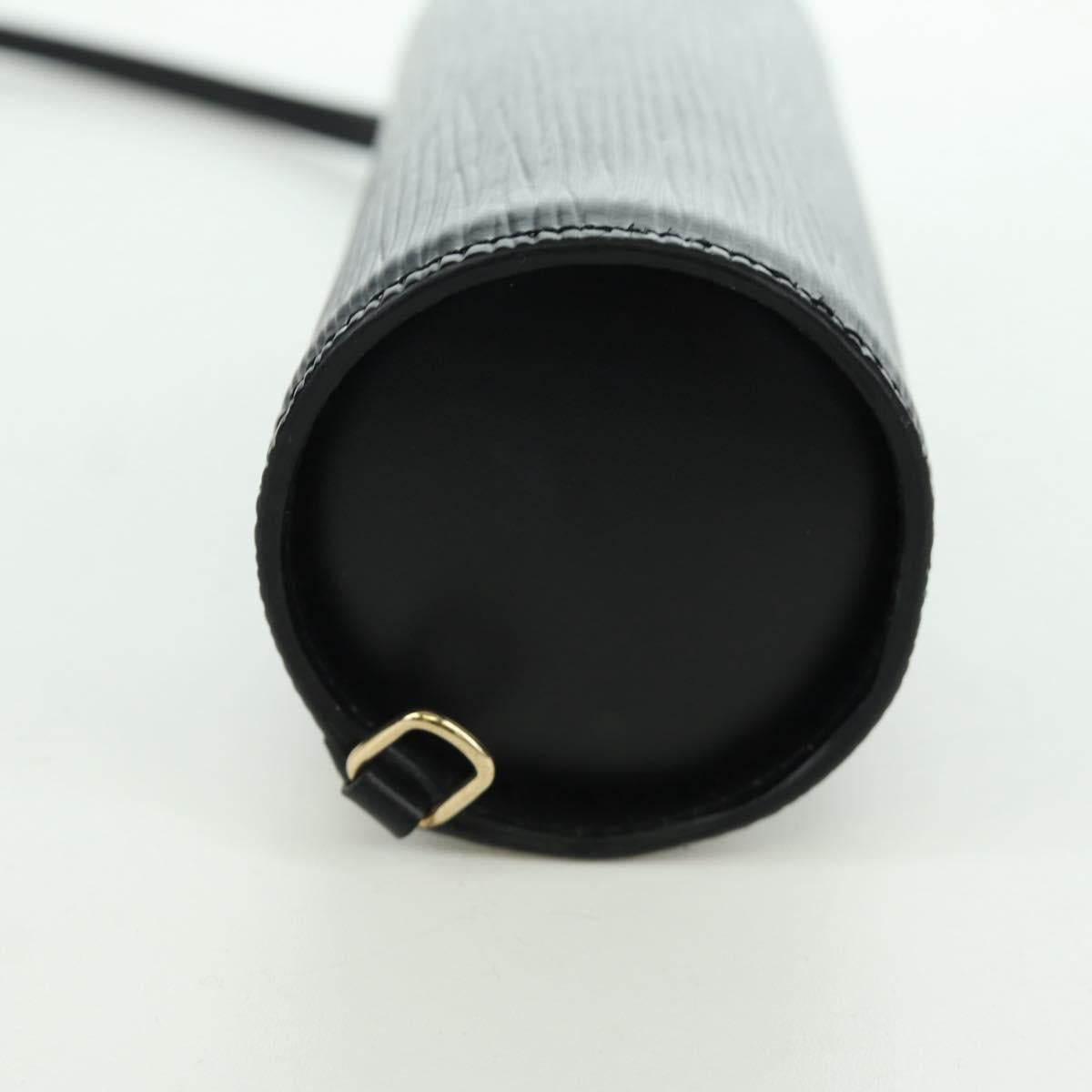 LOUIS VUITTON Epi Soufflot Pouch Black LV Auth BA716