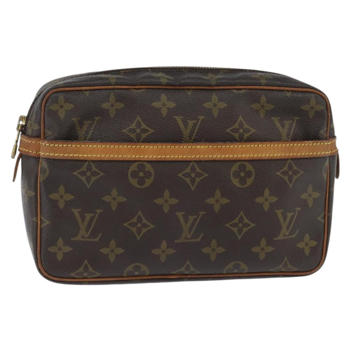 LOUIS VUITTON Monogram Compiegne 23 Clutch Bag M51847 LV Auth BA7170