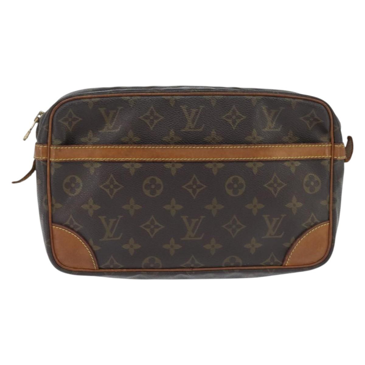 LOUIS VUITTON Monogram Compiegne 28 Clutch Bag M51845 LV Auth BA7171