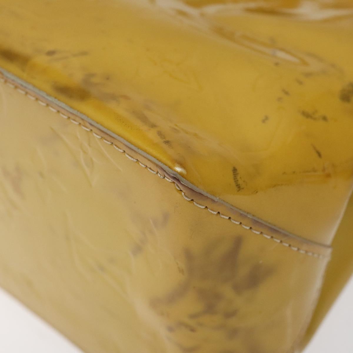 LOUIS VUITTON Monogram Vernis Reade PM Hand Bag Beige M91334 LV Auth BA718