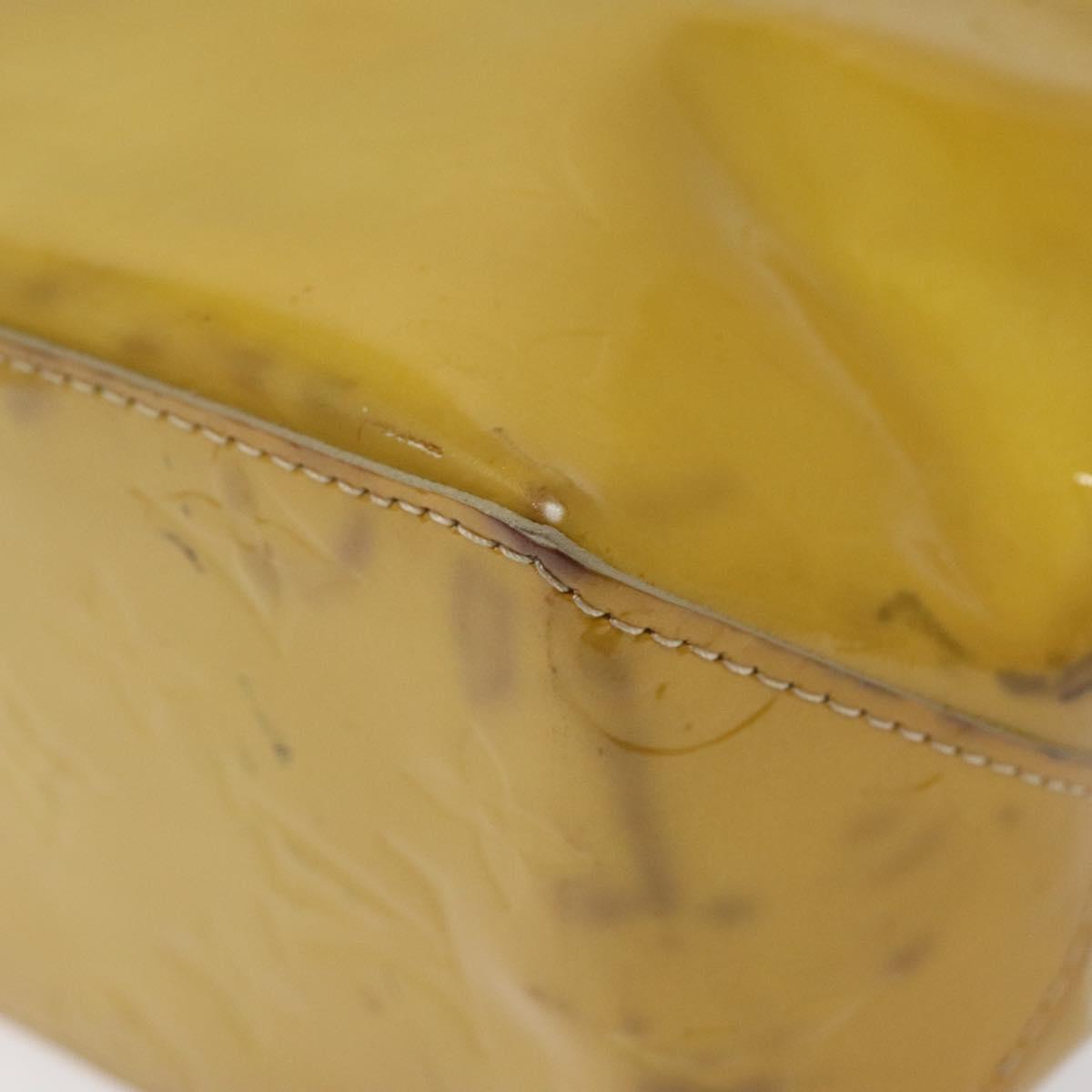 LOUIS VUITTON Monogram Vernis Reade PM Hand Bag Beige M91334 LV Auth BA718