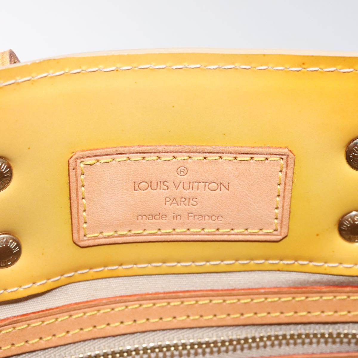 LOUIS VUITTON Monogram Vernis Reade PM Hand Bag Beige M91334 LV Auth BA718