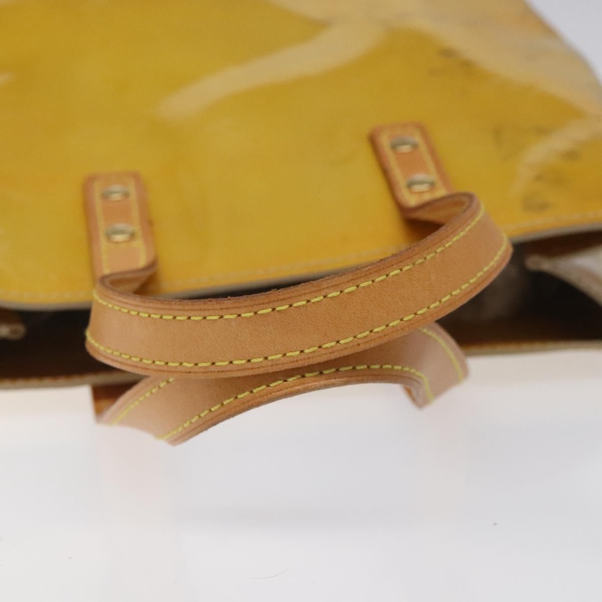 LOUIS VUITTON Monogram Vernis Reade PM Hand Bag Beige M91334 LV Auth BA718