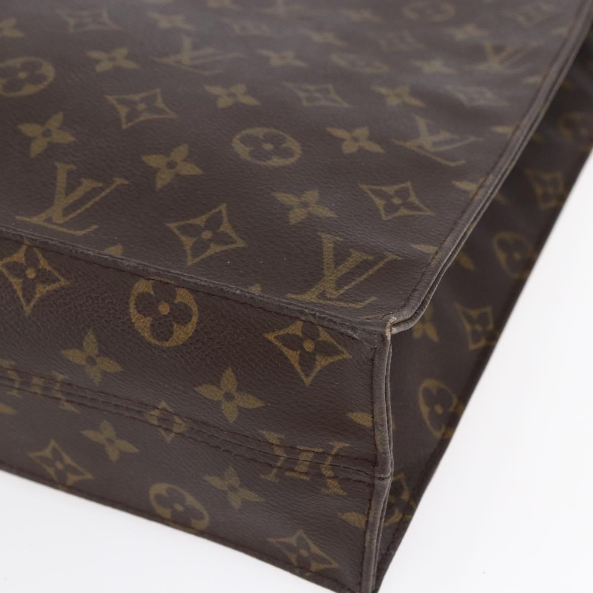 LOUIS VUITTON Monogram Sac Plat Hand Bag M51140 LV Auth BA7185