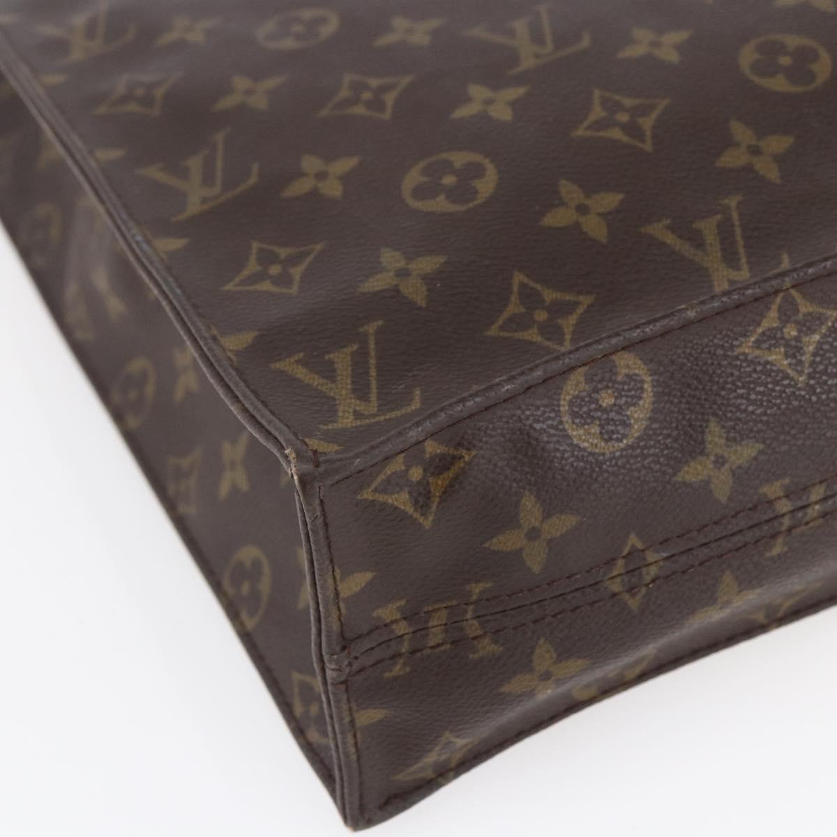 LOUIS VUITTON Monogram Sac Plat Hand Bag M51140 LV Auth BA7185