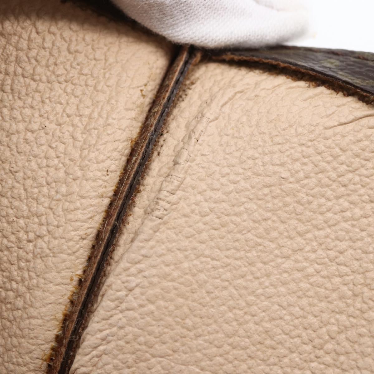 LOUIS VUITTON Monogram Sac Plat Hand Bag M51140 LV Auth BA7185