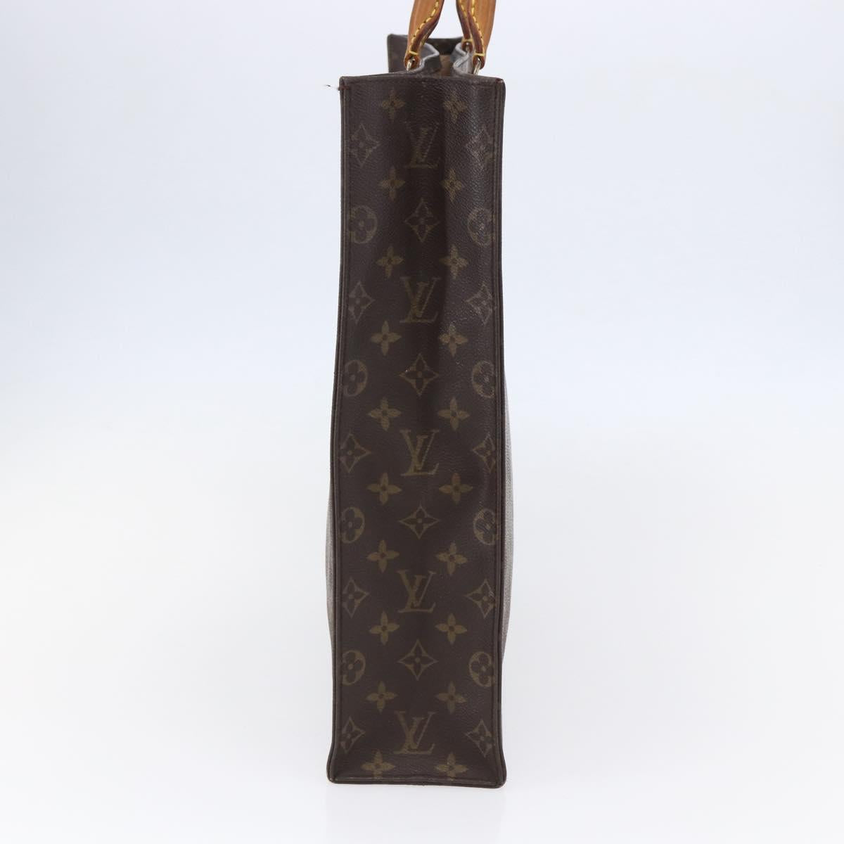 LOUIS VUITTON Monogram Sac Plat Hand Bag M51140 LV Auth BA7185