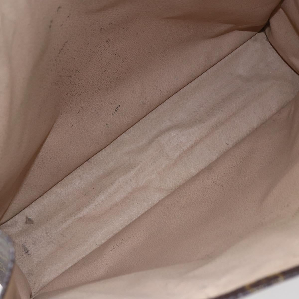 LOUIS VUITTON Monogram Sac Plat Hand Bag M51140 LV Auth BA7187