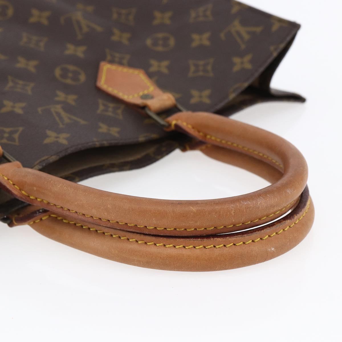 LOUIS VUITTON Monogram Sac Plat Hand Bag M51140 LV Auth BA7187