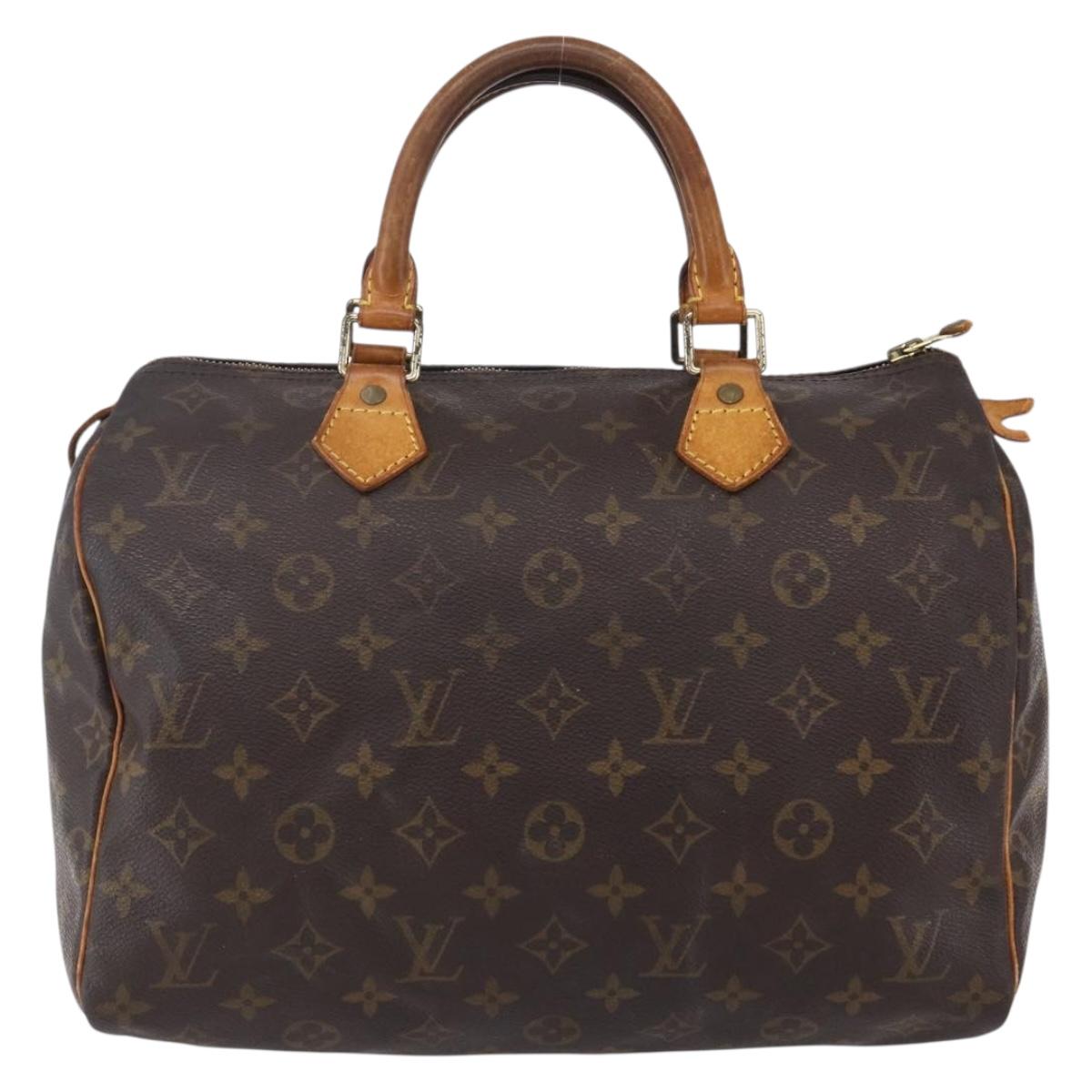 LOUIS VUITTON Monogram Speedy 30 Hand Bag M41526 LV Auth BA7189