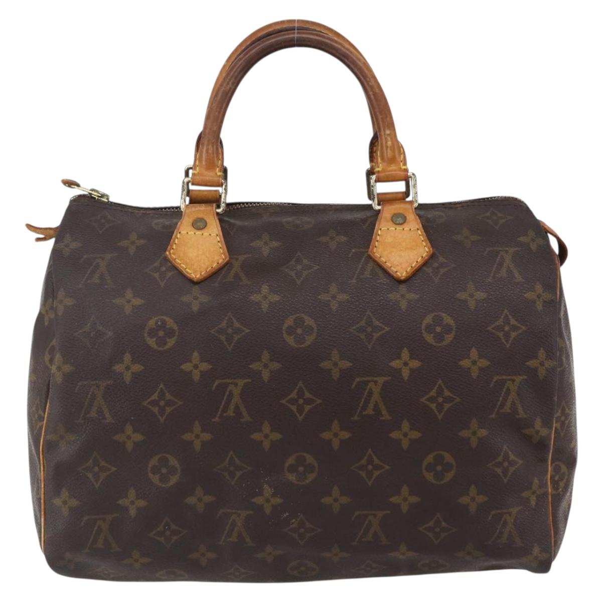 LOUIS VUITTON Monogram Speedy 30 Hand Bag M41526 LV Auth BA7189