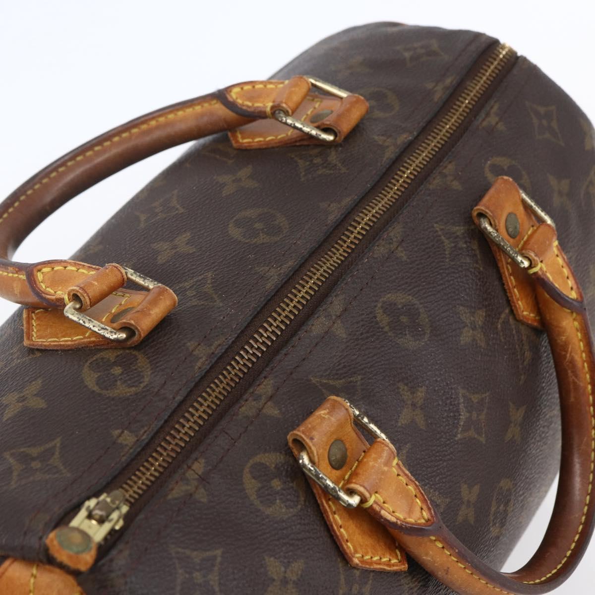 LOUIS VUITTON Monogram Speedy 30 Hand Bag M41526 LV Auth BA7189
