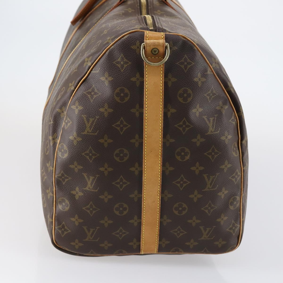 LOUIS VUITTON Monogram Keepall Bandouliere 60 Boston Bag M41412 LV Auth BA7196