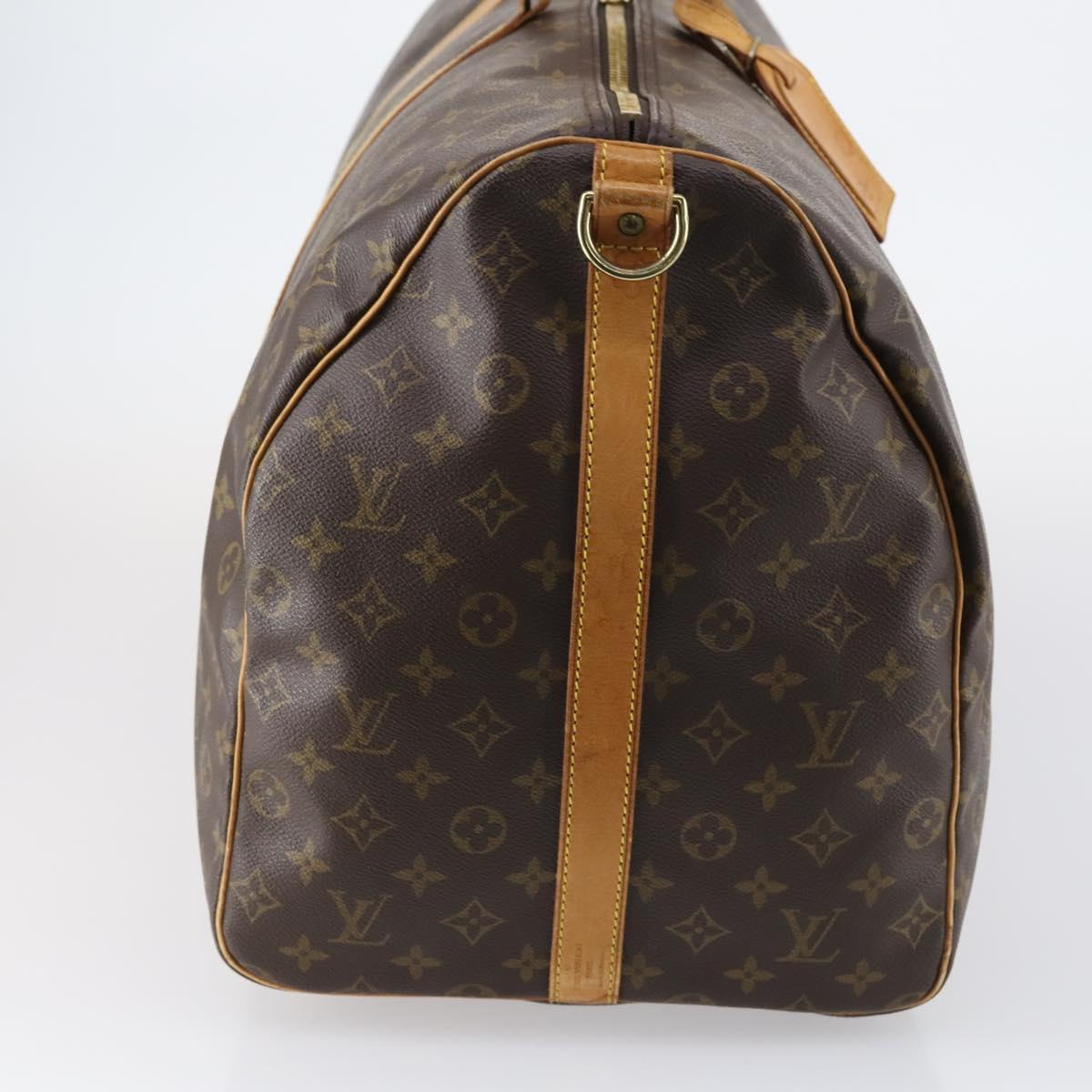 LOUIS VUITTON Monogram Keepall Bandouliere 60 Boston Bag M41412 LV Auth BA7196
