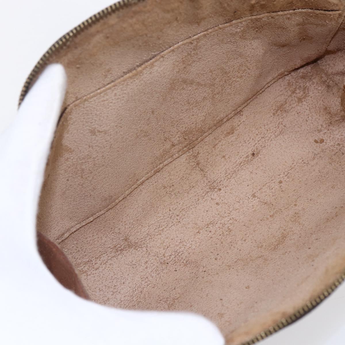 LOUIS VUITTON Monogram Trousse Demi Ronde Cosmetic Pouch M47520 LV Auth BA7198