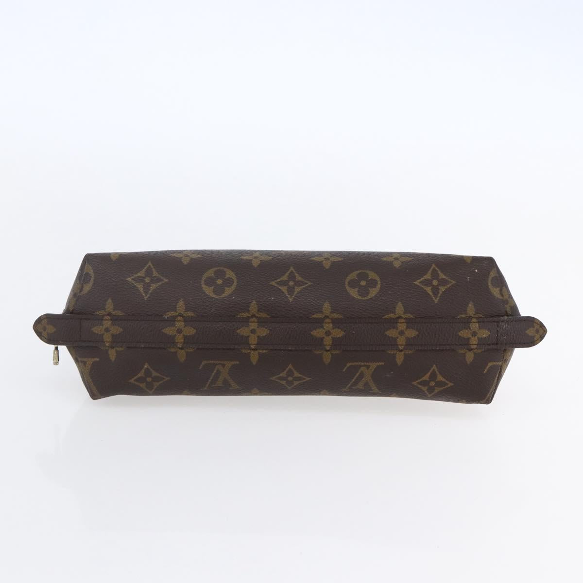 LOUIS VUITTON Monogram Trousse Demi Ronde Cosmetic Pouch M47520 LV Auth BA7198
