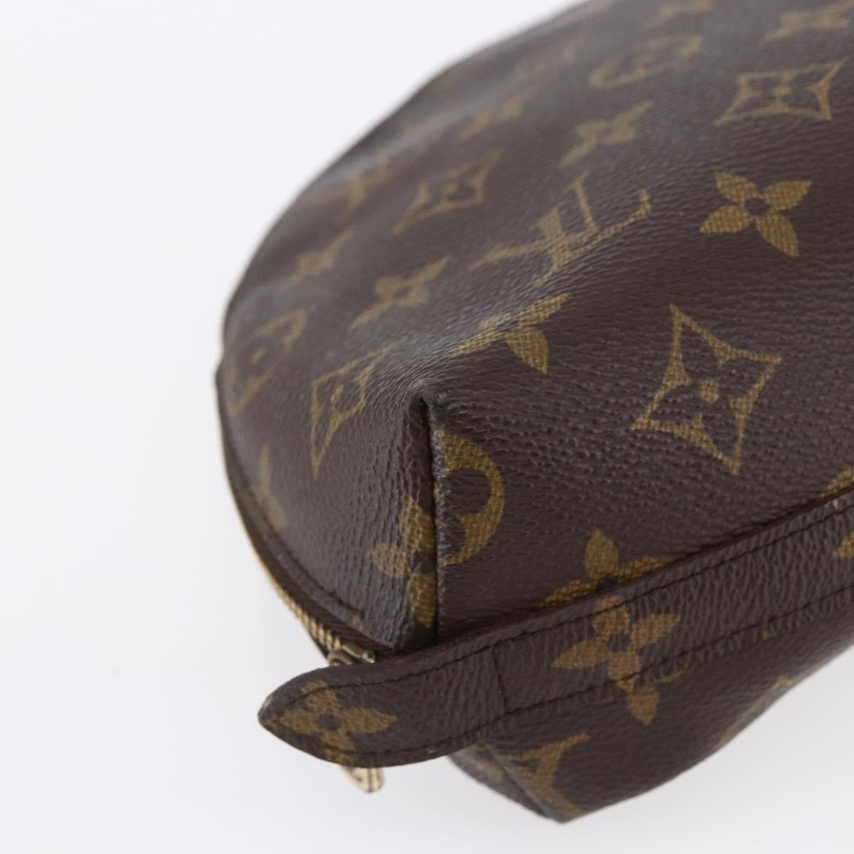 LOUIS VUITTON Monogram Trousse Demi Ronde Cosmetic Pouch M47520 LV Auth BA7198