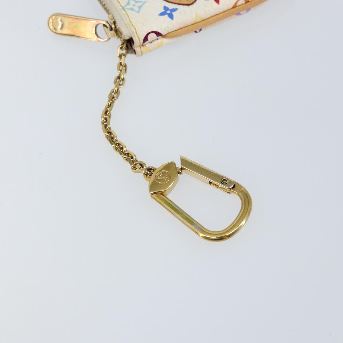 LOUIS VUITTON Monogram Multicolor Pochette MM Pouch White M60028 LV Auth BA7202