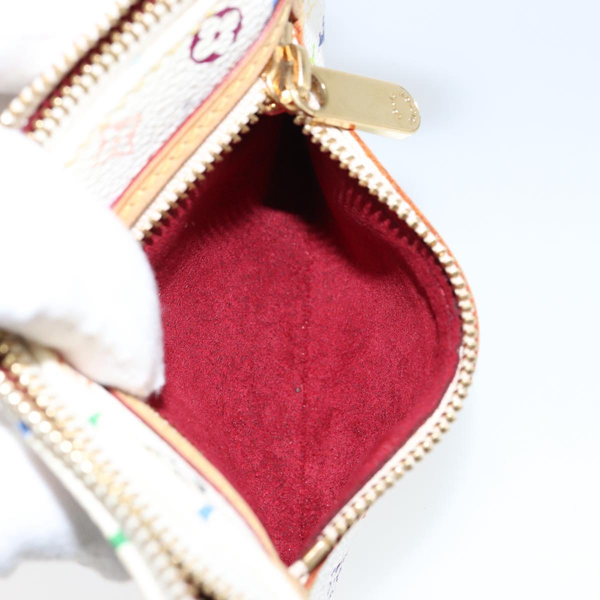 LOUIS VUITTON Monogram Multicolor Pochette MM Pouch White M60028 LV Auth BA7202