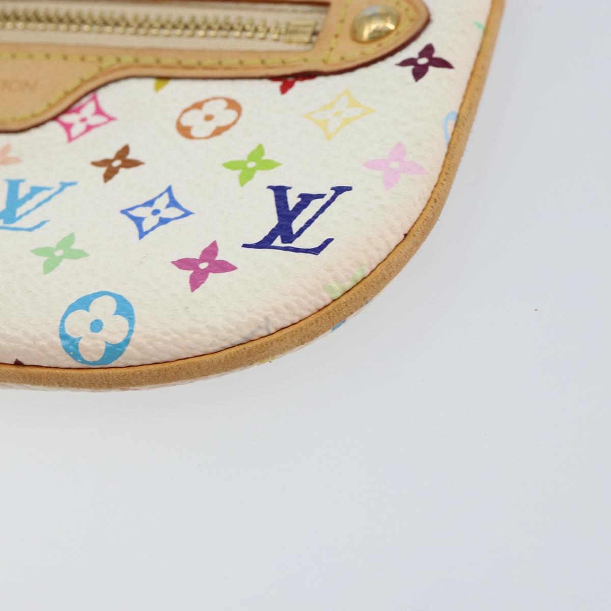 LOUIS VUITTON Monogram Multicolor Pochette MM Pouch White M60028 LV Auth BA7202