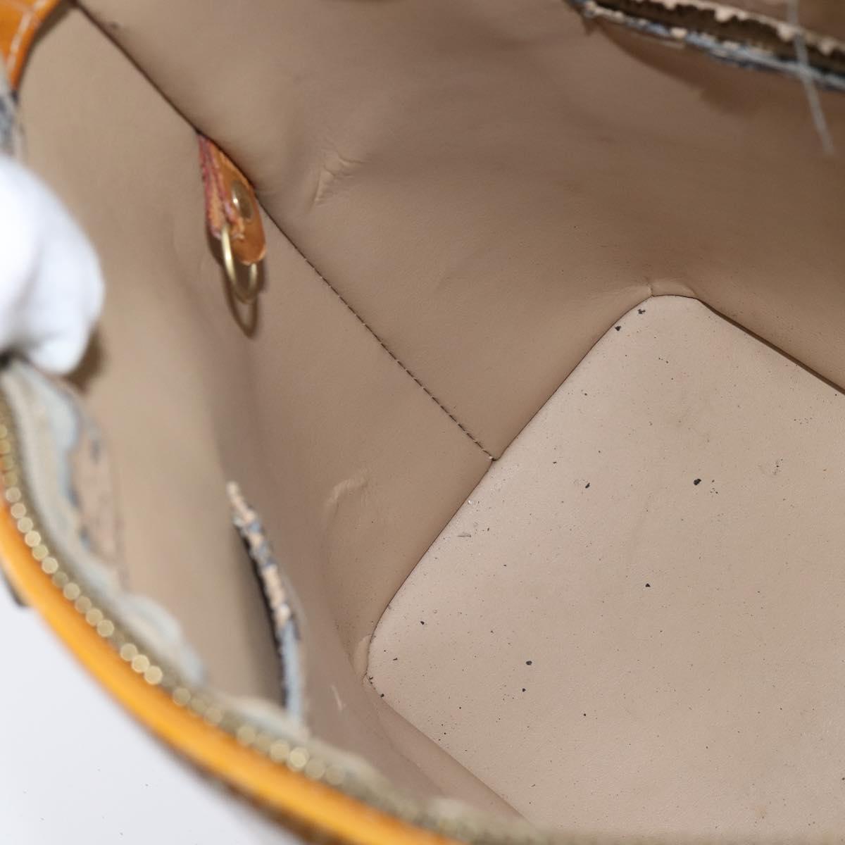 LOUIS VUITTON Monogram Vernis Houston Hand Bag Beige M91004 LV Auth BA7204