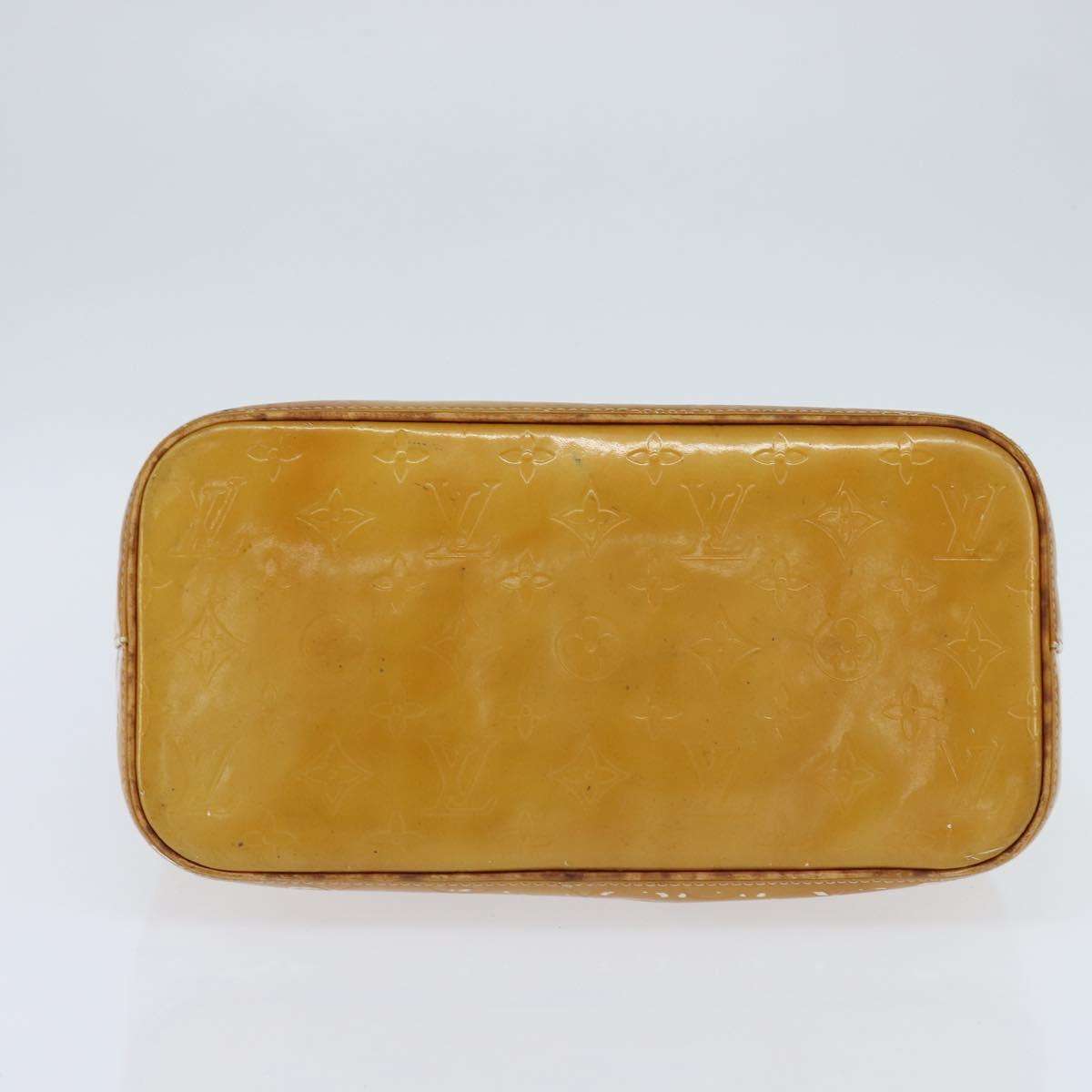 LOUIS VUITTON Monogram Vernis Houston Hand Bag Beige M91004 LV Auth BA7204