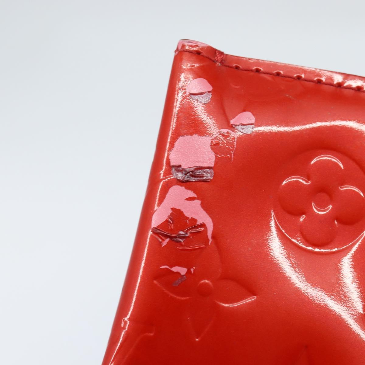 LOUIS VUITTON Monogram Vernis Reade PM Hand Bag Red Rouge M91088 LV Auth BA7208