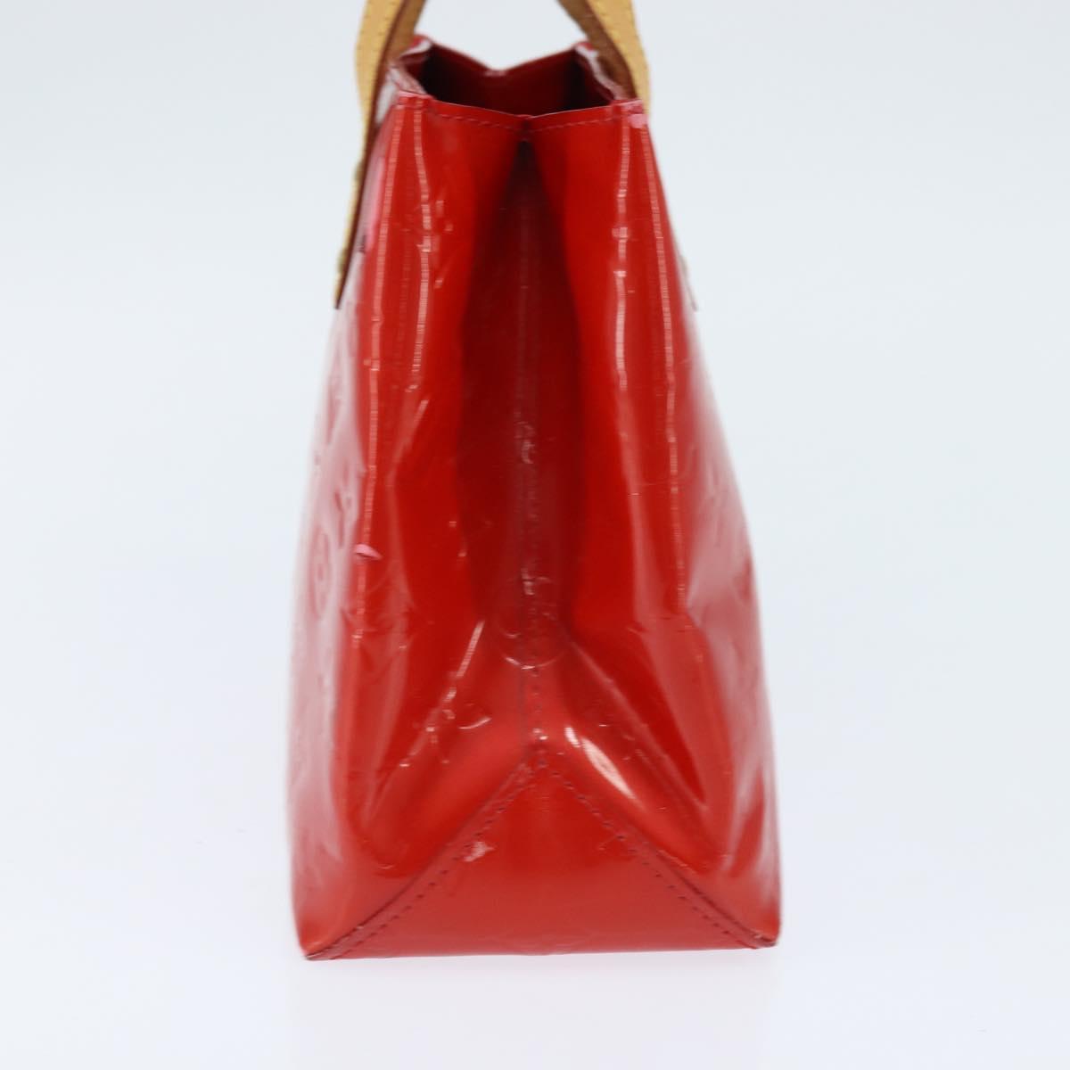 LOUIS VUITTON Monogram Vernis Reade PM Hand Bag Red Rouge M91088 LV Auth BA7208