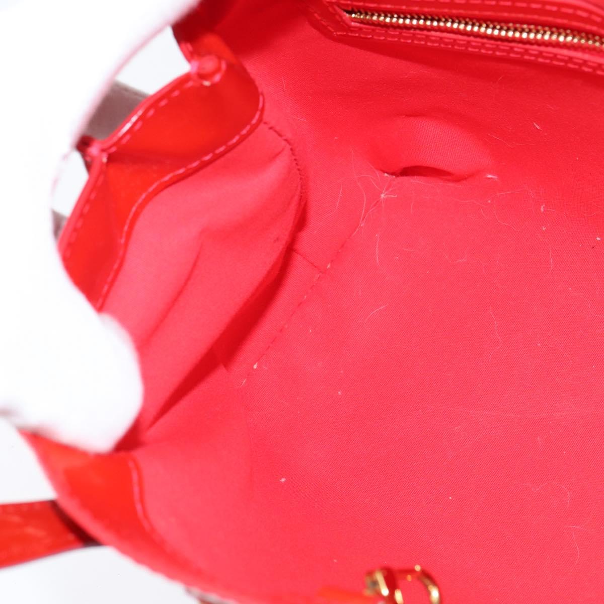 LOUIS VUITTON Monogram Vernis Wilshire PM Bag Rouge Grunadine M91723 Auth BA7212