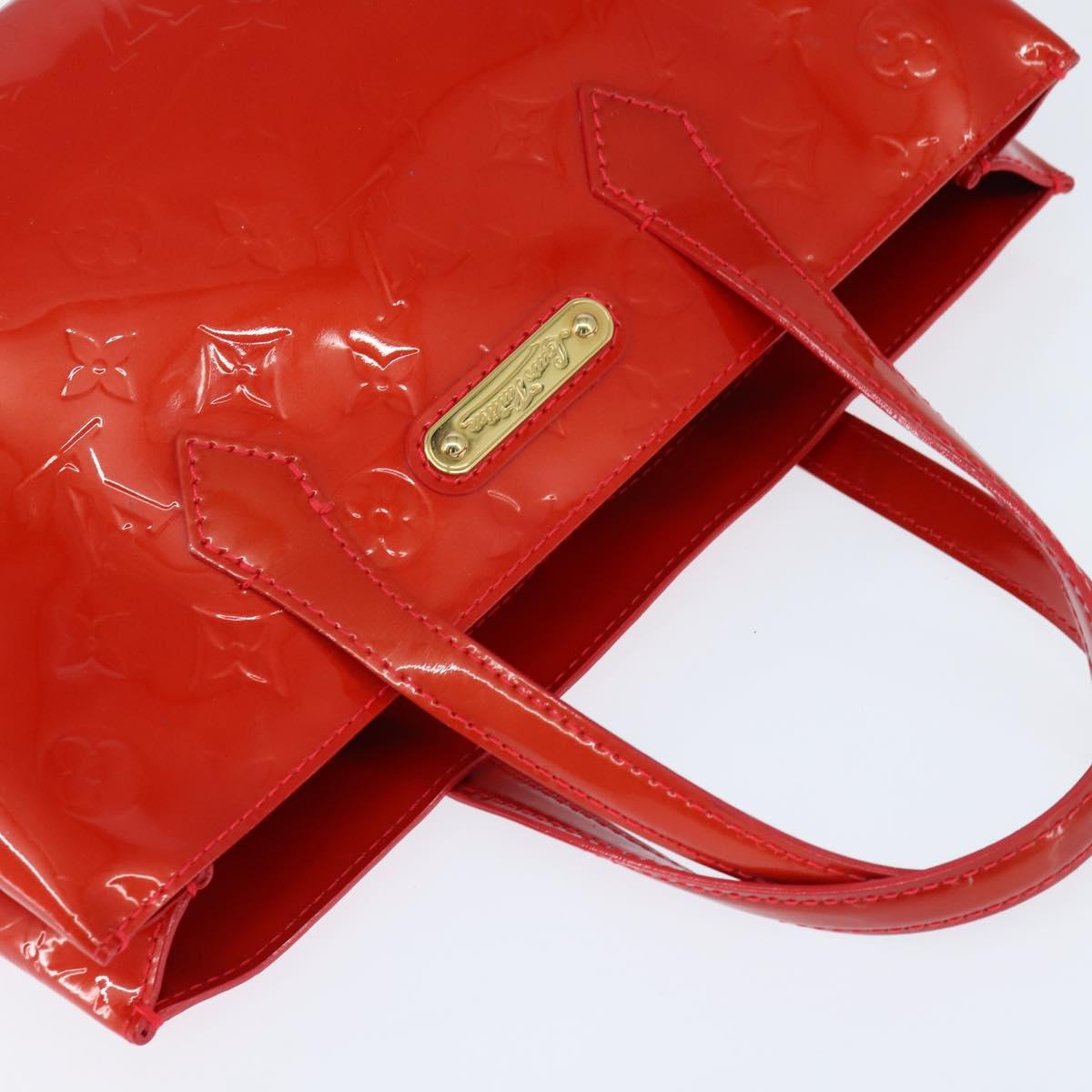 LOUIS VUITTON Monogram Vernis Wilshire PM Bag Rouge Grunadine M91723 Auth BA7212