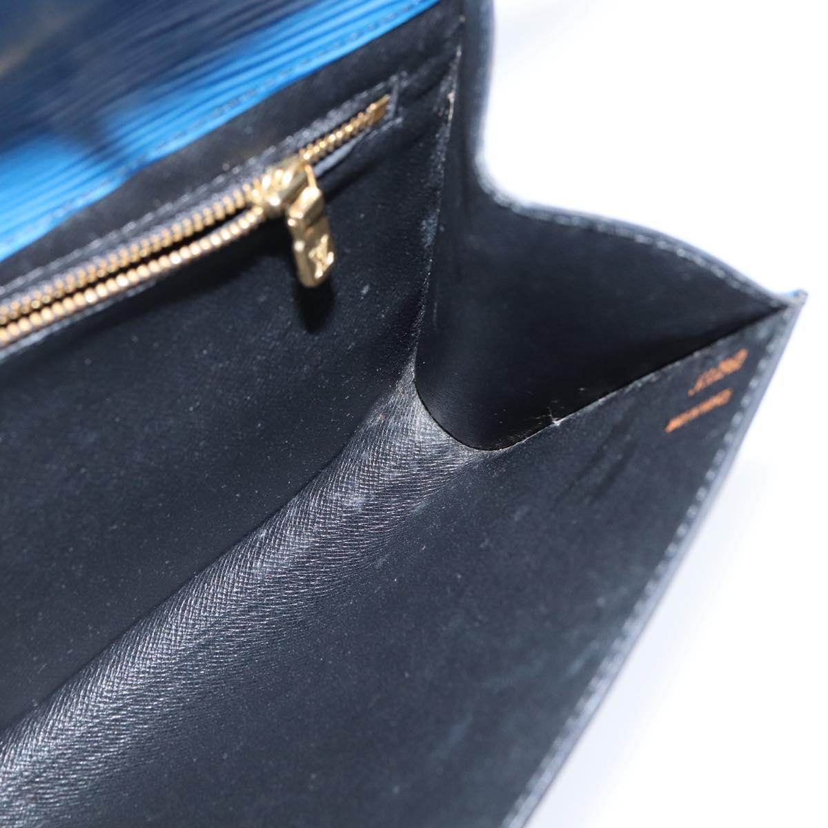 LOUIS VUITTON Epi Art Deco Clutch Bag Blue M52635 LV Auth BA7217