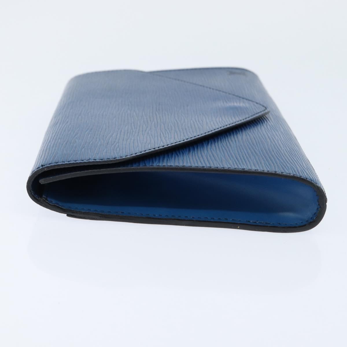 LOUIS VUITTON Epi Art Deco Clutch Bag Blue M52635 LV Auth BA7217