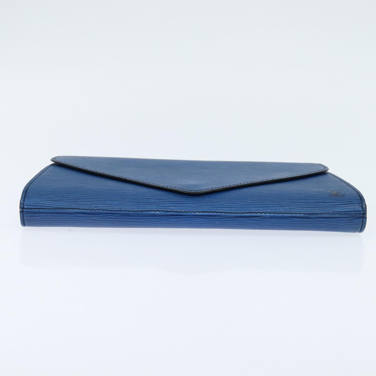 LOUIS VUITTON Epi Art Deco Clutch Bag Blue M52635 LV Auth BA7217