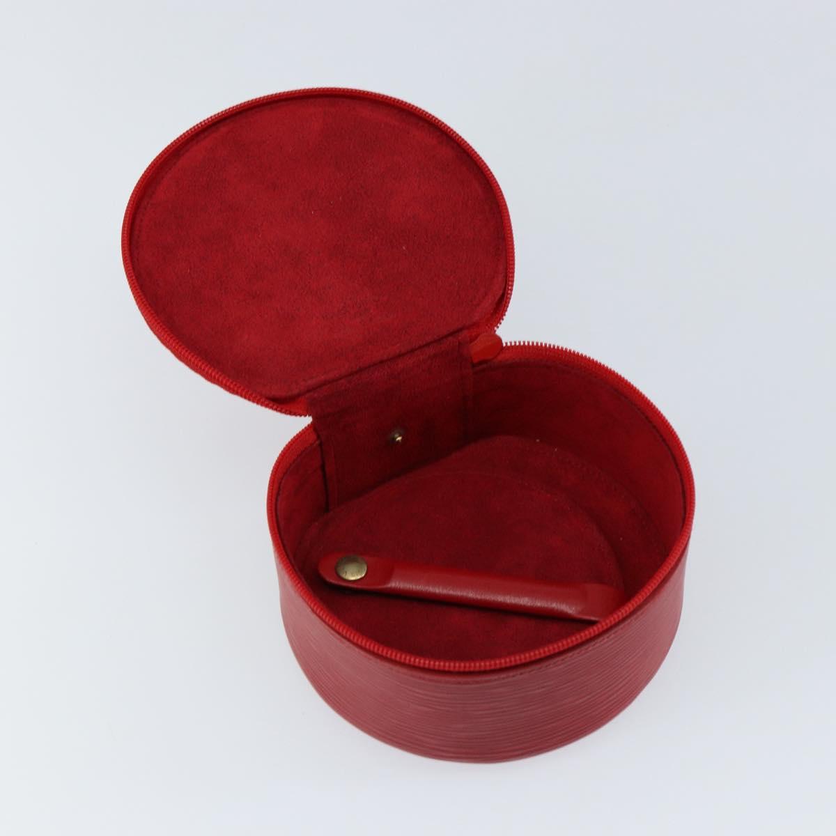 LOUIS VUITTON Epi Ecrin Bijoux 12 Jewelry Box Red M48207 LV Auth BA7218