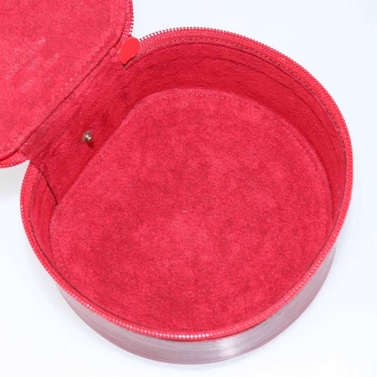 LOUIS VUITTON Epi Ecrin Bijoux 12 Jewelry Box Red M48207 LV Auth BA7218