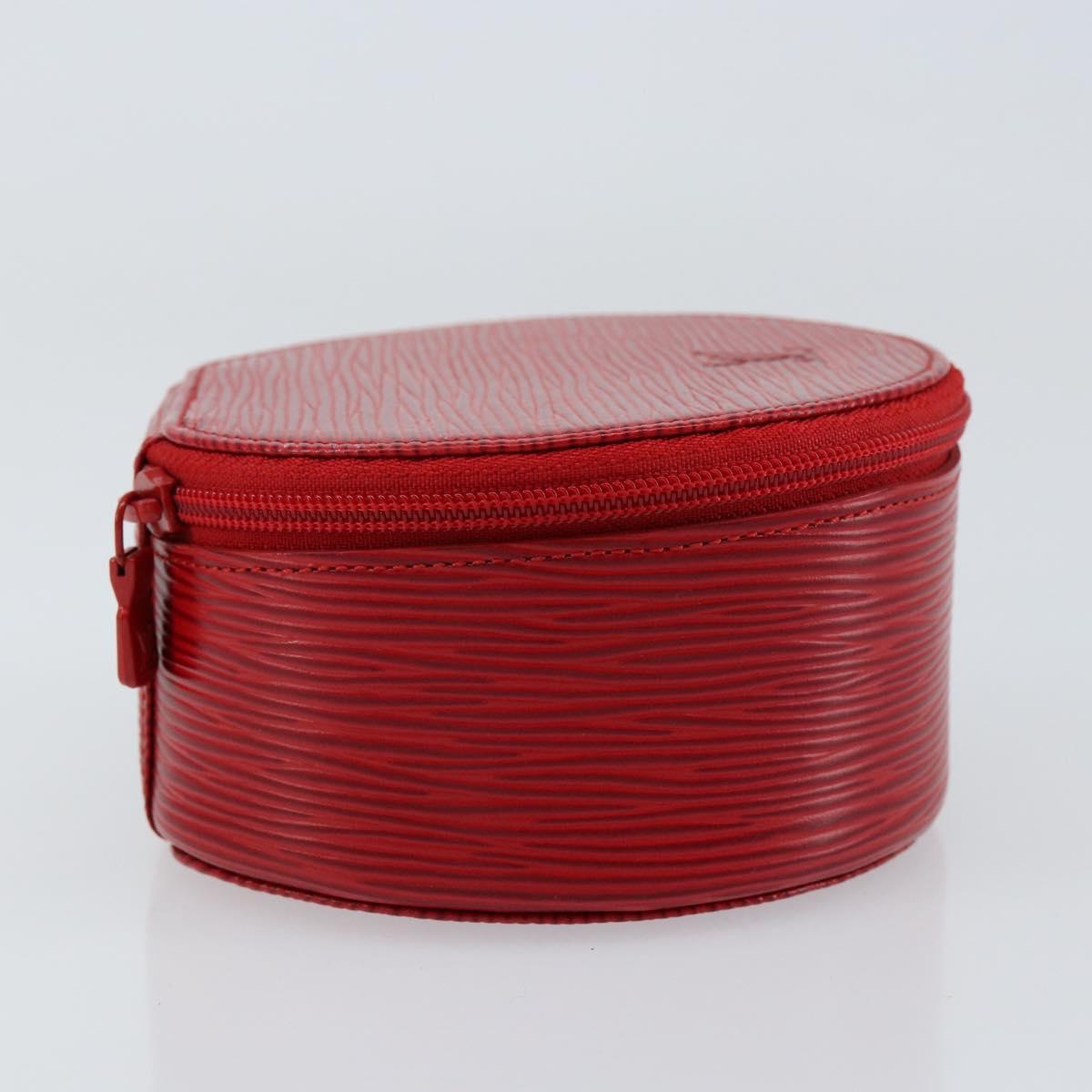 LOUIS VUITTON Epi Ecrin Bijoux 12 Jewelry Box Red M48207 LV Auth BA7218
