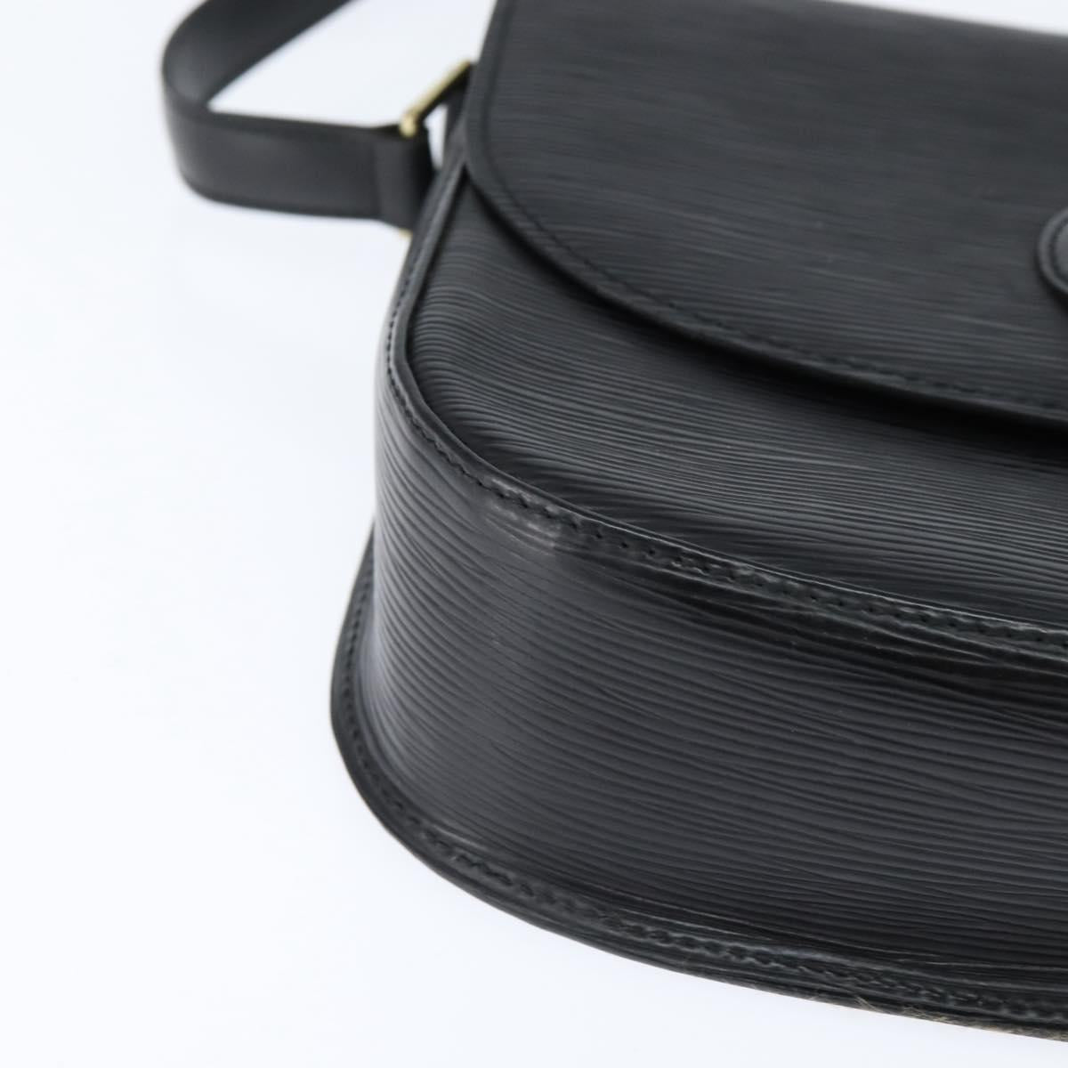 LOUIS VUITTON Epi Saint Cloud GM Shoulder Bag Black Noir M52192 LV Auth BA7219