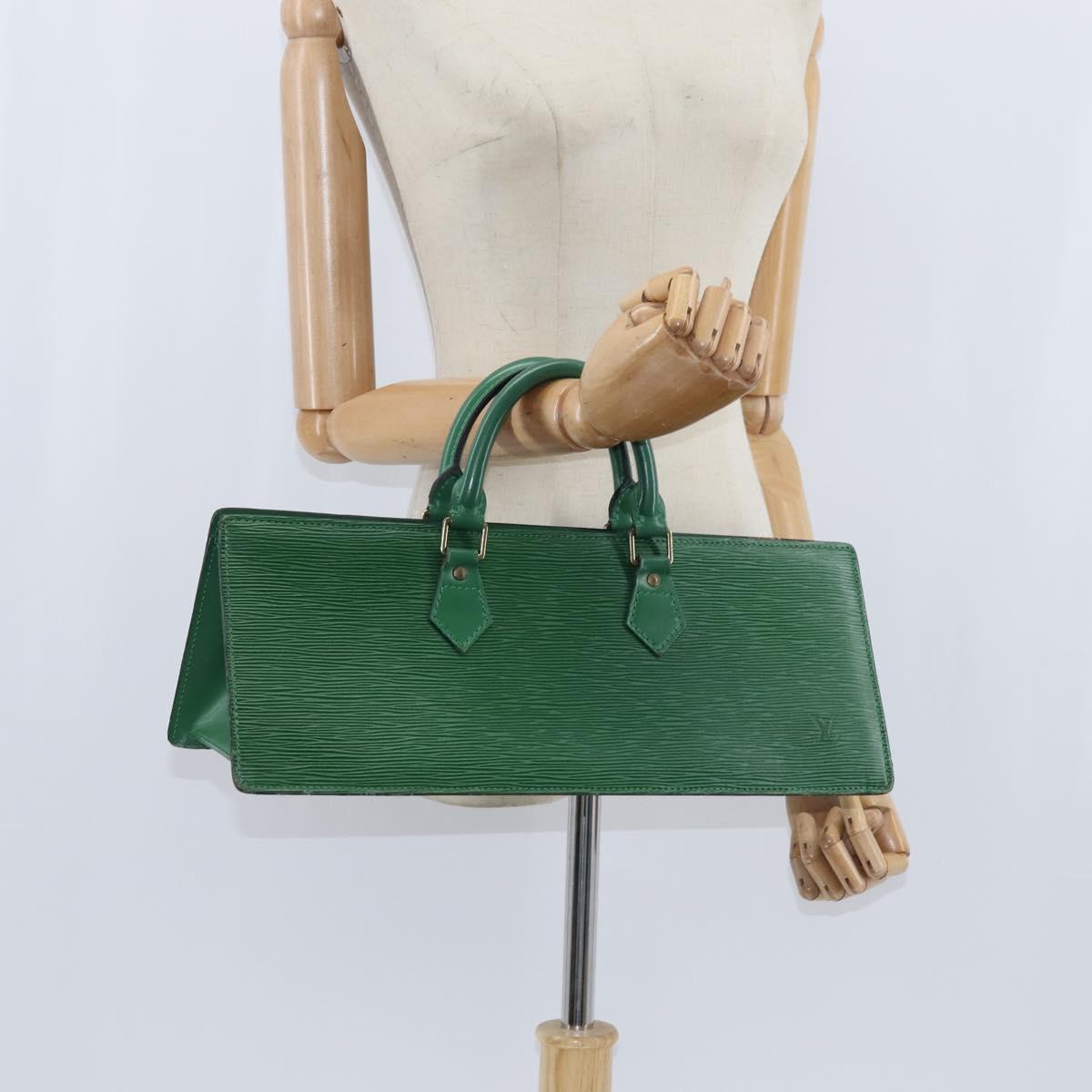 LOUIS VUITTON Epi Sac Triangle Hand Bag Green M52094 LV Auth BA7221