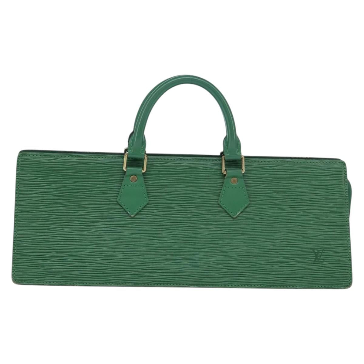 LOUIS VUITTON Epi Sac Triangle Hand Bag Green M52094 LV Auth BA7221