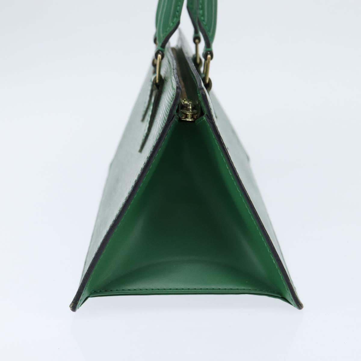 LOUIS VUITTON Epi Sac Triangle Hand Bag Green M52094 LV Auth BA7221