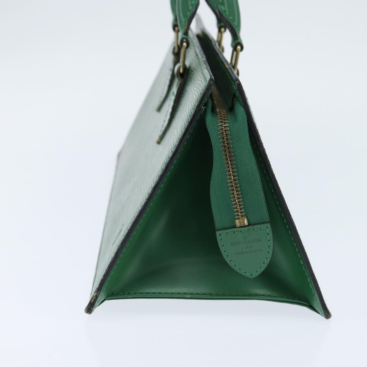 LOUIS VUITTON Epi Sac Triangle Hand Bag Green M52094 LV Auth BA7221