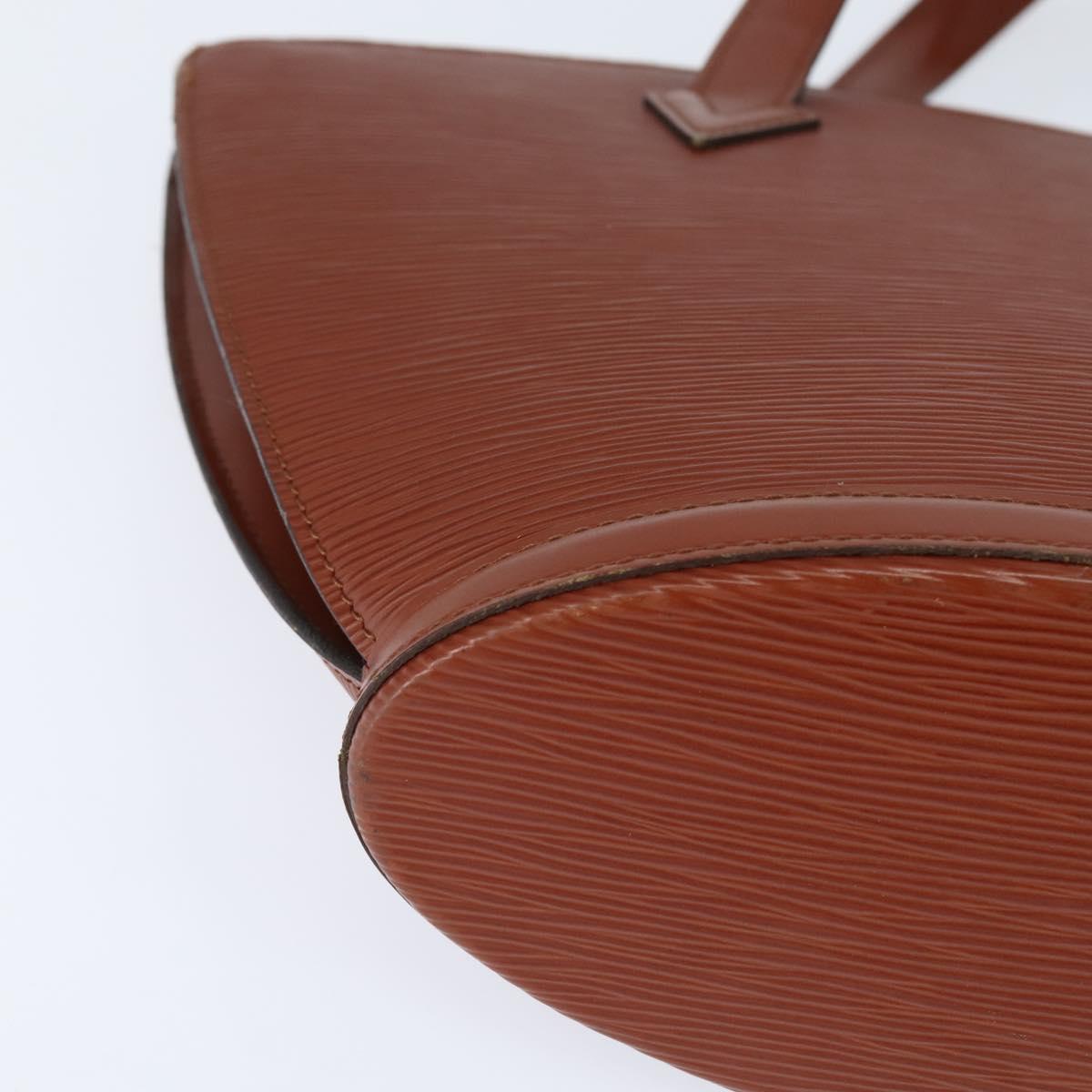 LOUIS VUITTON Epi Saint Jacques Hand Bag Brown M52263 LV Auth BA7223