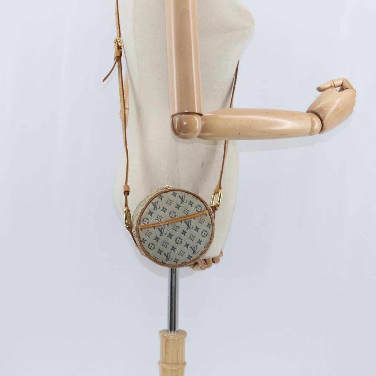 LOUIS VUITTON Monogram Mini Jeanne PM Shoulder Bag Blue M92001 LV Auth BA7228