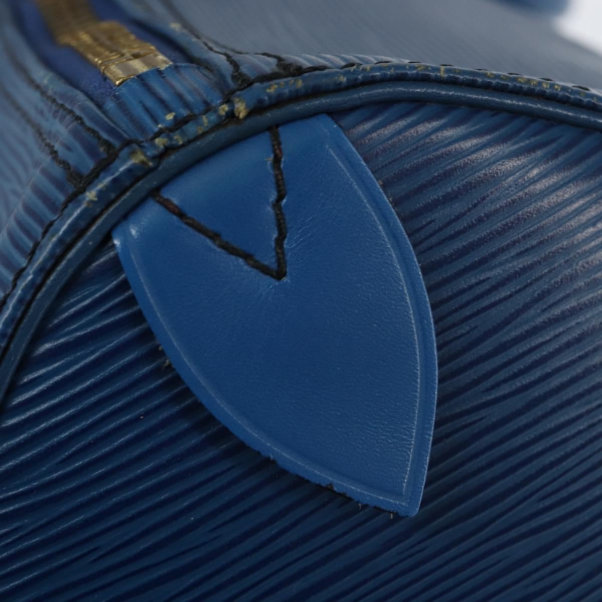 LOUIS VUITTON Epi Keepall 45 Boston Bag Blue M42975 LV Auth BA7237